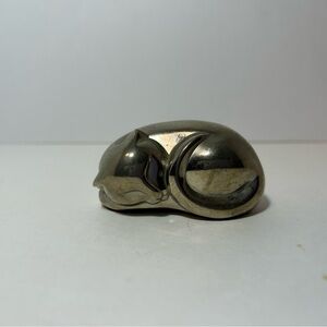 DANSK Silver Sleeping Cat
